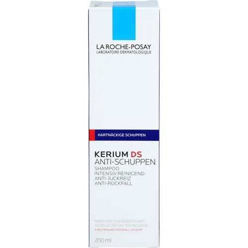 La Roche-Posay Kerium Intensivshampoo 200 ml - Shampoo zur intensiven Pflege bei hartnäckigen Schuppen, lindert Juckreiz und beruhigt die Kopfhaut mit LHA™ für sanfte Zellerneuerung, ideal für alle Haartypen.