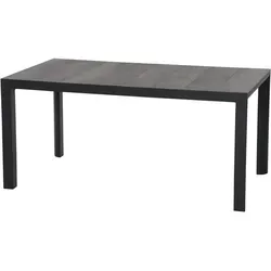 Silva Dining Tisch 160x90 matt anthrazit-Washed Grey - Esstisch aus pulverbeschichtetem Aluminium mit pflegeleichter Keramikplatte, witterungsbeständig und ideal für den Außenbereich.