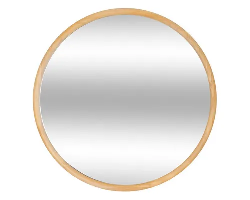 Atmosphera - Spiegel rund Kim Holz d55cm - Dekorative Wandspiegel aus natürlichem Holz, ideal für einen rustikalen Look und zur Aufhellung Ihrer Räume.