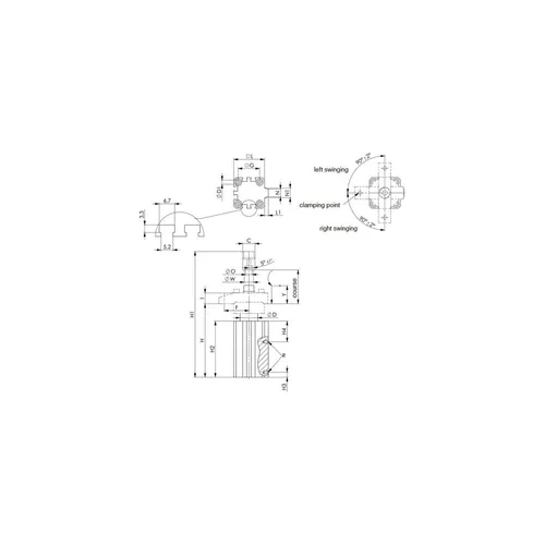 AMF Spanneisen 6316V gekröpft mit Stützschraube Nut 10 mm
