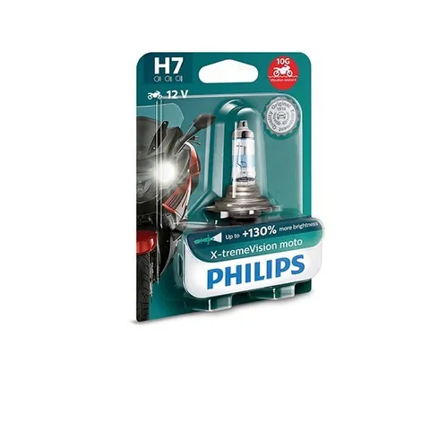 PHILIPS H7 X-Treme Vision 12V 55W - Hochleistungsautolampe - Autobeleuchtung mit bis zu 130% mehr Lichtausbeute für bessere Sicht und Sicherheit beim Fahren, ideal für Nachtfahrten.