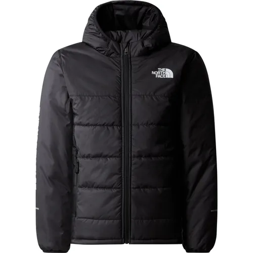 The North Face Boys Never Stop Synthetic Jacket - tnf black (JK3) XS - Outdoor Freizeitjacken für Kinder, ultrawarm mit Heatseeker Eco-Isolierung und winddichtem WindWall für unbeschwerte Abenteuer auch bei kaltem Wetter.