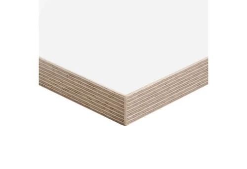 boho office® Schreibtischplatte 120x80 cm – Kratzfest mit edler Multiplex-Kante - Schreibtische – Stilvolle Tischplatte in Weiß mit hochwertiger Multiplex-Echtholz-Kante, kratzfest und ideal für Büro oder Homeoffice.