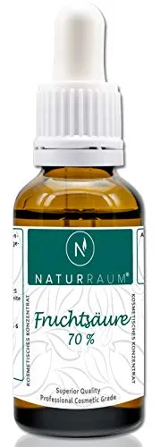 Glycolsäure 70% - Fruchtsäurepeeling für Gesicht und Körper - Peeling mit 70% Glykolsäure für alle Hauttypen, ideal gegen Mitesser und verstopfte Poren. Perfekt in Reisegröße (30 ml) für unterwegs.