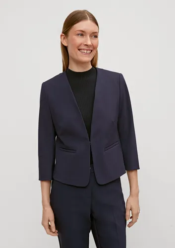 Comma Jackenblazer Blazer mit kurzem Schnitt, blau 5976