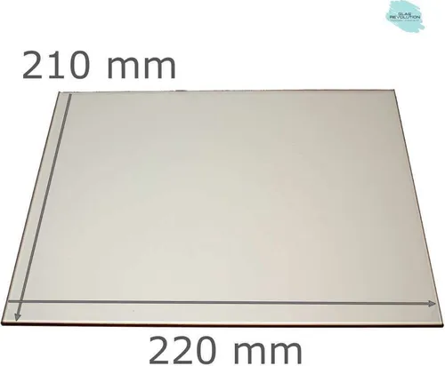 Feuerfestes Kaminglas nach Maß | Ofenglas für alle Größen - (680,00 EUR / qm) - 220 mm x 210 mm