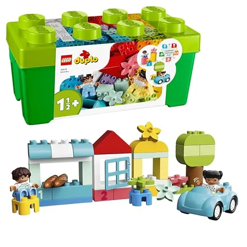 LEGO 10913 DUPLO Classic Steinebox - Kreativbox mit 65 bunten Bausteinen, fördert Feinmotorik und Kreativität für Kleinkinder ab 1,5 Jahren