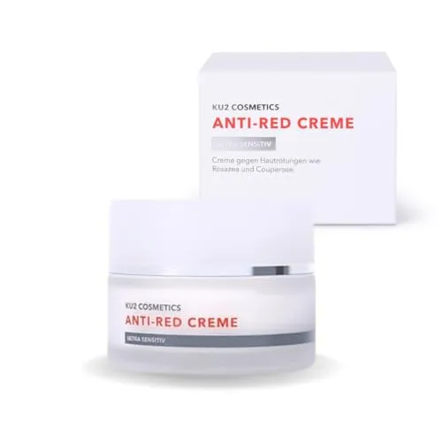 KU2 Cosmetics Anti-Red Ultra Sensitiv Creme - Tagespflege für empfindliche Haut, die Rötungen mildert und die Hautschutzbarriere stärkt. Made in Germany, für eine beruhigende Wirkung und intensive Pflege.