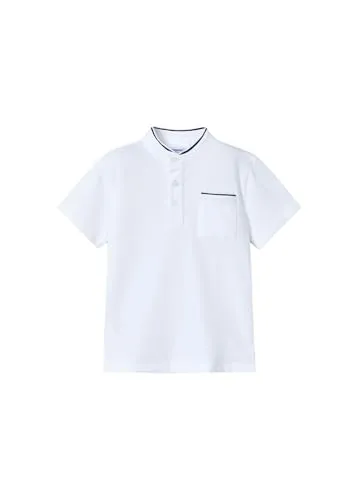 Mayoral Kurzarm Polo Shirt Maokragen für Jungen Weiss 8 Jahre (128cm)