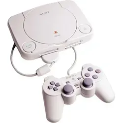 Sony Playstation One PS1 Slim Konsole Weiß mit Controller - Konsolen, ultrakompakte 32-Bit-Videospiel-Konsole mit über 1000 Spielen, beeindruckender Grafik und DUALSHOCK-Controller für ein fesselndes Spielerlebnis.
