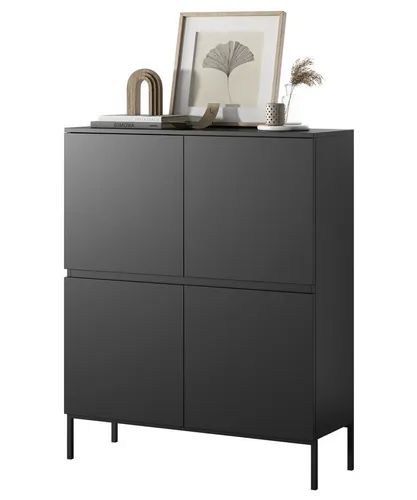 Selsey Kommode Bemmi 100 cm - Kommode & Aufbewahrungsschrank mit 4 Türen und 8 Fächern, langlebig und feuchtigkeitsbeständig – ideal für stilvolle Ordnung in jedem Raum.