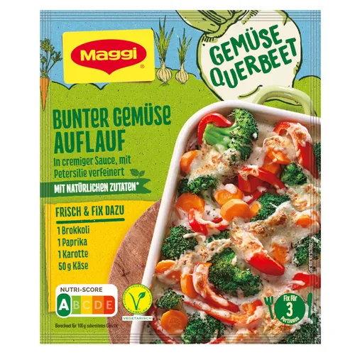 Maggi Fix Gemüse Querbeet für bunten Gemüse Auflauf Packung 51g