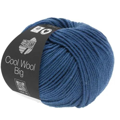 LANA GROSSA Cool Wool Big | Extrafeine Merinowolle waschmaschinenfest und filzfrei | Handstrickgarn aus 100% Schurwolle (Merino) | 50g Wolle zum Stricken & Häkeln | 120m Garn FB 968