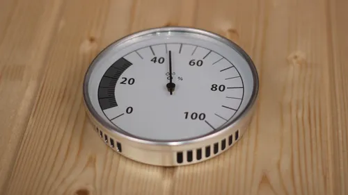 Hygrometer Karibu Classic - Klimastation aus Glas und Metall, präzise Luftfeuchtigkeitsmessung für optimales Saunaerlebnis