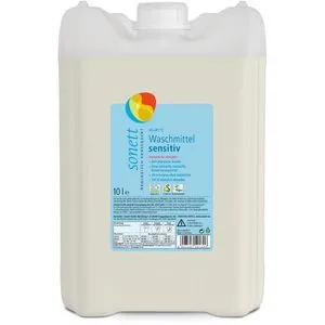 Sonett Waschmittel sensitiv Baustein I 10 Liter - Vollwaschmittel für bunte und weiße Wäsche, energiesparend und biologisch abbaubar, ideal für Allergiker und empfindliche Haut.
