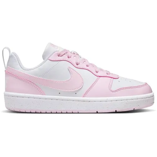 Nike Unisex Kinder Court Borough Low Recraft (Gs) Sneaker - White Pink Foam, 39 EU - Sneaker mit flexibler Gummisohle und Struktur, die den Fuß optimal unterstützt – ideal für aktive Kinder.