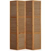Homestyle4u 874 XL Paravent Raumteiler - Paravent & Raumteiler, eleganter Sichtschutz aus handgearbeitetem Bambus, 2 m hoch, faltbar und blickdicht. Ideal für Wohnzimmer und Schlafzimmer, sorgt für Ordnung und Privatsphäre.