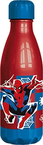 Tataway Marvel Spiderman Spider-Man 560 ml rote Plastikflasche für Kinder mit Schraubverschluss