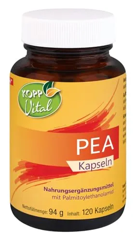 KOPP Vital® PEA Palmitoylethanolamid | 60 Kapseln | 94 g | höchste Reinheit | ohne Zusatzstoffe | flexible Dosierung | Reinheitsgrad 99,23 Prozent | ohne Gentechnik (120 Kapseln)