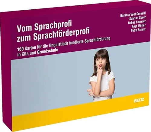 Vom Sprachprofi zum Sprachförderprofi - das Kartenset - 160 Karten für die linguistisch fundierte Sprachförderung in Kita und Grundschule, ideal zur Unterstützung der Sprachentwicklung von Kindern.