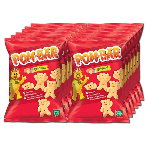  Pom-Bär Original Chips, Kartoffelsnack, 12 Beutel je 30g 27,72€/1kg