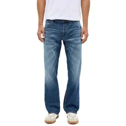 MUSTANG Herren Style Michigan Straight Jeans - Herren Jeans im Straight Fit aus 98% Baumwolle, ideal für lässige Casual-Looks. Mit markanten Steppungen und Used-Optik für einen coolen Feinschliff.