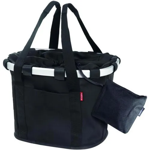 Reisenthel Bikebasket - schicke schwarze Fahrradtasche mit KLICKfix Adapter, schnell montierbar und ideal für den Stadtverkehr