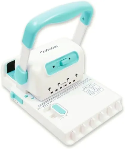 Craftelier - Mini Minty Duo bindemaschine | Bindegerät Kompatibel spiralbindung - und Ringbindungen bis zu 1“ Durchmesser und Scheibenbindungen | Größe 23,5 x 16 x 21 cm