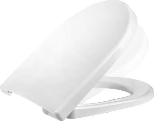 WC-Sitz Villeroy & Boch Omnia Architectura, SoftClose, weiß - Hochwertiger WC-Sitz aus Duroplast mit antibakterieller Beschichtung, passend für Villeroy & Boch Omnia Architectura. Einfach zu montieren und ideal für hygienische Badezimmerpflege dank des SoftClose-Systems.