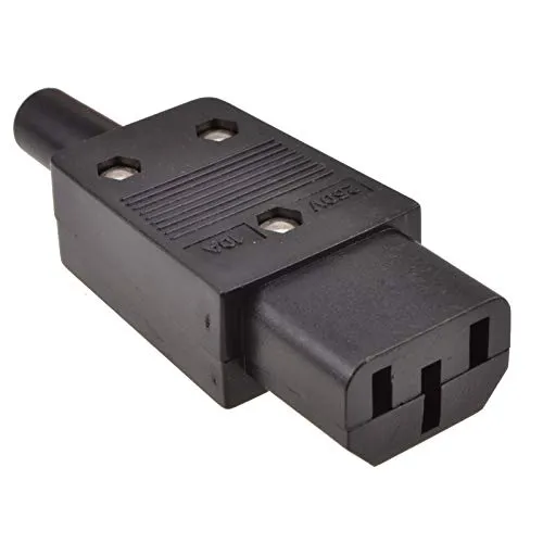 Rewireable IEC C13 Weiblich Inline Buchse Adapter Stecker 10a 250V