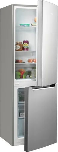 Amica KGCL 384 155-1 E Kühl-Gefrierkombination - Kühl-Gefrierkombination in Edelstahloptik, 157L, mit FrostControl und energieeffizienter Abtauautomatik für optimale Frische und einfache Handhabung.