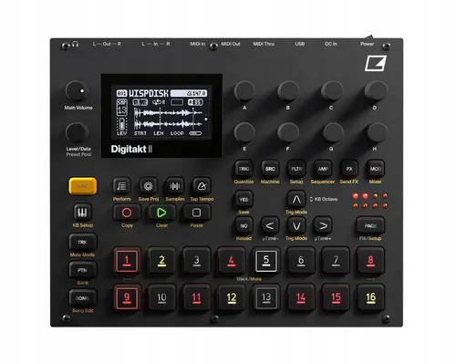 Elektron Digitakt II Drummachine - Modularer DJ-Controller, bietet leistungsstarke Sampling-Funktionen und kreative Möglichkeiten für Live-Performances.