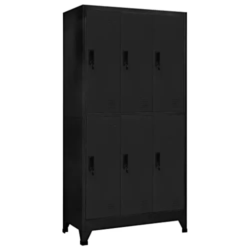 vidaXL Schließfachschrank - Moderner Metallschrank für optimale Aufbewahrung - Aufbewahrungsschränke aus robustem Stahl, ideal für sichere und organisierte Lagerung von Kleidung und persönlichen Gegenständen, mit abschließbaren Türen und Namensschildhaltern.