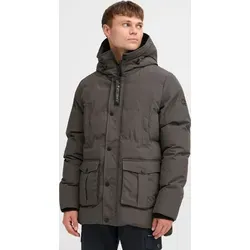 Indicode Steppjacke IDSticks – Warme Steppjacke in Grau XL (54/56) - Funktionsjacken, aus 100% Polyamid, mit regulierbarem Elastikband an der Kapuze für optimalen Tragekomfort und Wärme.