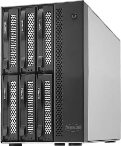 TERRAMASTER D6-320 6bay Gehäuse, USB3.2 - Externe Festplattengehäuse für 6 HDDs/SSDs, ideal für Home & Office mit schneller USB3.2 Verbindung und kompaktem Design.