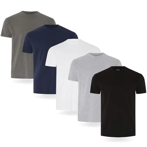 FM London Herren-T-Shirt 3-5er-Pack - Hochwertige T-Shirts mit leicht tailliertem Design