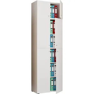 VCM Büroschrank "Lona" XXL, Weiß - Büroschrank mit stabilen Fachböden, zeitloses Design und hochwertige Verarbeitung, ideal für eine ordentliche Büroorganisation.