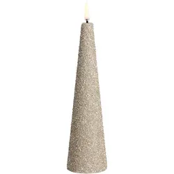 Uyuni LED Cone Candle 21,5 cm Champagne Glitter