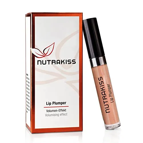 Nutrakiss Lip Plumper „Nude“ – Natürlicher Lip Booster mit Niacin (Vitamin B3) I Liquid Lipstick I Lippen Plumper I Lippenstift für volle Lippen I Made in Germany I 5ml