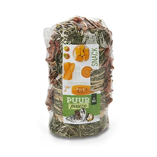 Puur Heu Rolle mit Gemüse 200 g – Hohe Qualität behandelt – Hay Rolle mit Karotte & Kürbis