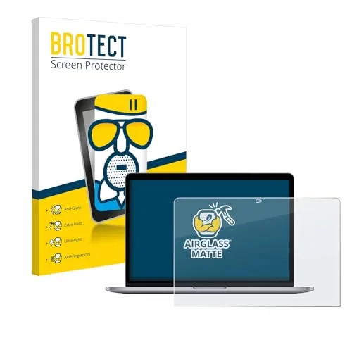 BROTECT Entspiegelungs Schutzglas für Apple MacBook Pro M1 13" 2020 Schutzfolie Panzer Folie Glas Matt [Extrem Kratzfest 9H, Anti-Reflex]