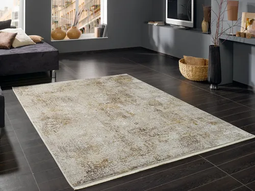 OCI DIE TEPPICHMARKE Teppich BESTSELLER CAVA, rechteckig mit Fransen - Flachgewebe-Teppiche, hochwertiger 3D Effekt und edler Glanz aus pflanzlicher Viskose verleihen Ihrem Wohnzimmer charmante Gemütlichkeit und elegante Extravaganz.