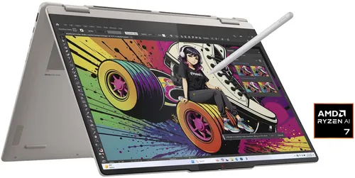 Lenovo Yoga 7 2-in-1 16AKP10 - Mobiler Convertible Laptop mit AMD Ryzen AI 7 - Laptops - Flexibles 2-in-1 Design mit 16'' 2.8K Display und 32GB RAM für kreatives Arbeiten und Multitasking. Inklusive Stift für digitale Notizen und 1 Jahr Norton 360 Deluxe Virenschutz.