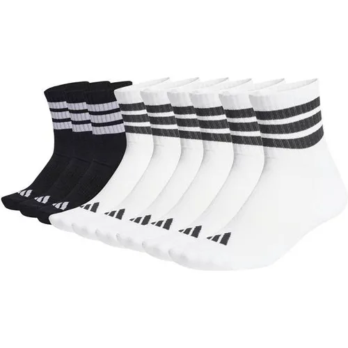 ADIDAS Unisex Quartersocken 9er Pack - Gepolsterte Sportswear-Socken mit Logo - Hochwertige adidas Unisex Quartersocken im praktischen 9er Pack. Mit gepolsterter Sohle für zusätzlichen Komfort und stylishem 3-Stripes Design. Ideal für Sport und Freizeit.