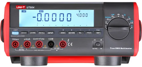 UNI-T Tischmultimeter UT804, True RMS - Hochpräzises Messinstrument - Spannungsprüfer mit True-RMS Funktion, ideal für Labor, Werkstatt und Ausbildung. Hohe Genauigkeit und umfassende Messmöglichkeiten inkl. USB-Anschluss.