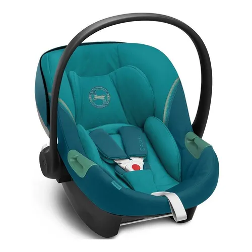 Cybex Babyschale Aton S2 i-Size River Blue Turquoise - Kindersitz mit integriertem L.S.P. System und 11-fach verstellbarer Kopfstütze, ideal für Babys bis 24 Monate, bietet höchsten Komfort und Sicherheit auf Reisen.