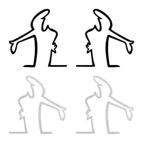 Stück Auto Aufkleber Lustige, Car Sticker Funny, Wütender Mann Kratzer Erinnerung Autoaufkleber, Glastüraufkleber, Personalisierte Kreative Aufkleber, Reflektierend, Nachts Sichtbar, Schwarz 4