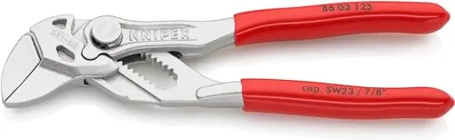 Knipex 86 05 250 Zangenschlüssel 52mm 250mm - Zangen für schonende Montage von Armaturen, mit glatten Backen und schneller Einstellung per Knopfdruck. Ideal für präzises Greifen und Halten ohne Kantenbeschädigung.