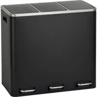 SVITA TM3X18 Treteimer 54 Liter - Eleganter Mülleimer für Mülltrennung - Haushaltszubehör mit 3x18L Inneneimern, rutschfesten Tret-Pedalen und geräuschlosem Deckel. Ideal für effiziente Mülltrennung in Küche, Bad oder Büro.