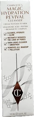 Charlotte Tilbury Charlotte's Magic Hydration Revival Cleanser | 120ml - Reinigungsschaum für das Gesicht, spendet intensive Feuchtigkeit und revitalisiert die Haut für einen strahlenden Teint.
